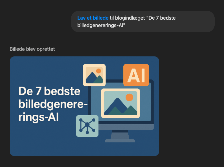 Lav et billede til blogindlæget - DALL-E 3