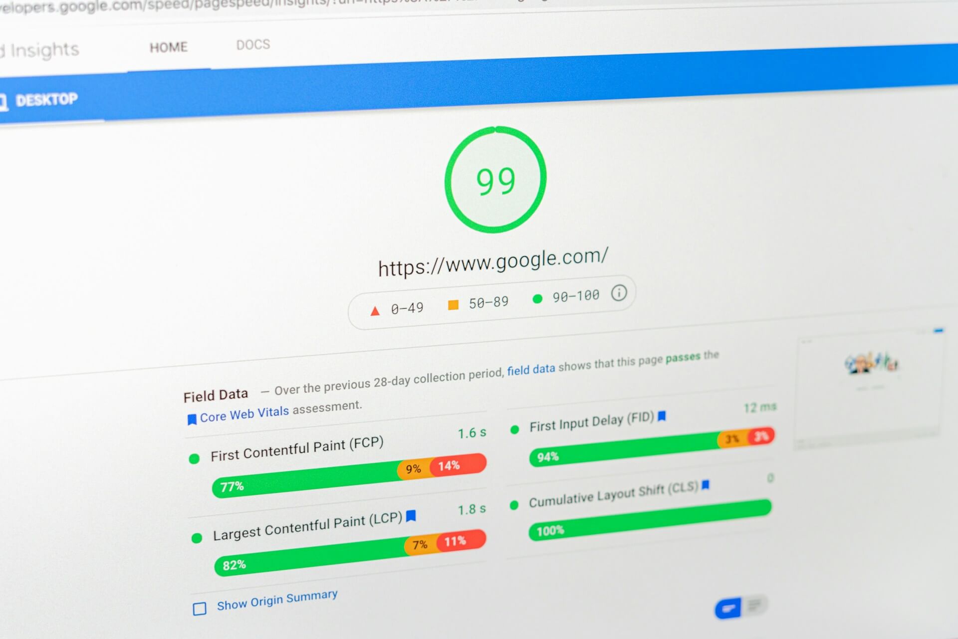 Hastighedsoptimering med Googles værktøj